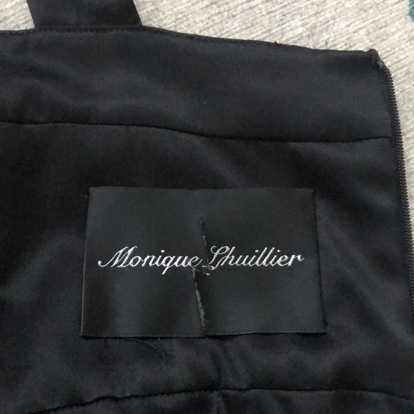 NWOT Monique Lhuillier Black Sequin silk dress - Picture 9 of 11